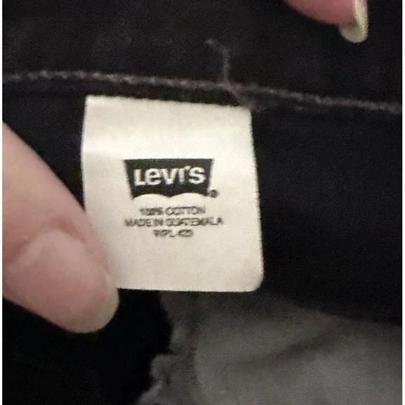 VTG Levis 501 Jeans Mens 30 32 Black Straight Leg Bat Wing Button Fly - Picture 7 of 7